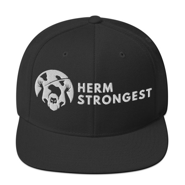 Herm Strongest Embroidered Logo Snapback Hat - Image 3