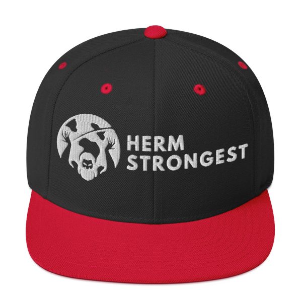 Herm Strongest Embroidered Logo Snapback Hat - Image 5
