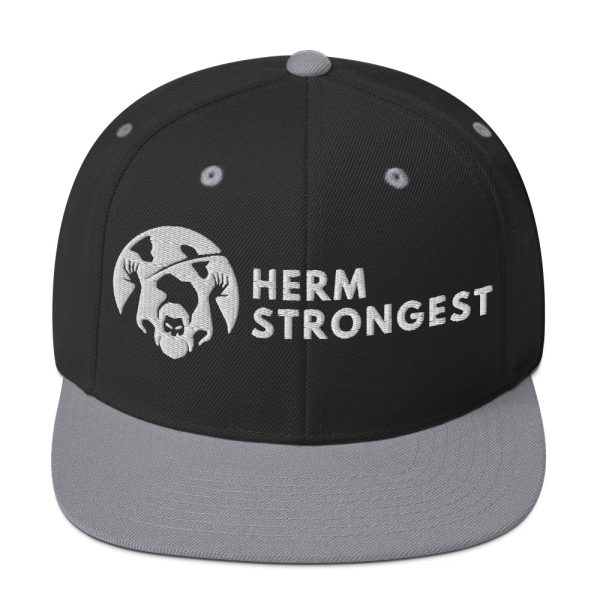 Herm Strongest Embroidered Logo Snapback Hat - Image 11