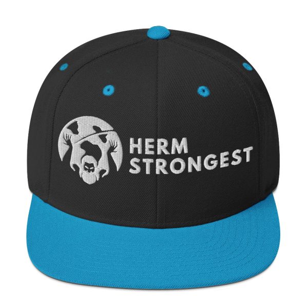 Herm Strongest Embroidered Logo Snapback Hat - Image 9