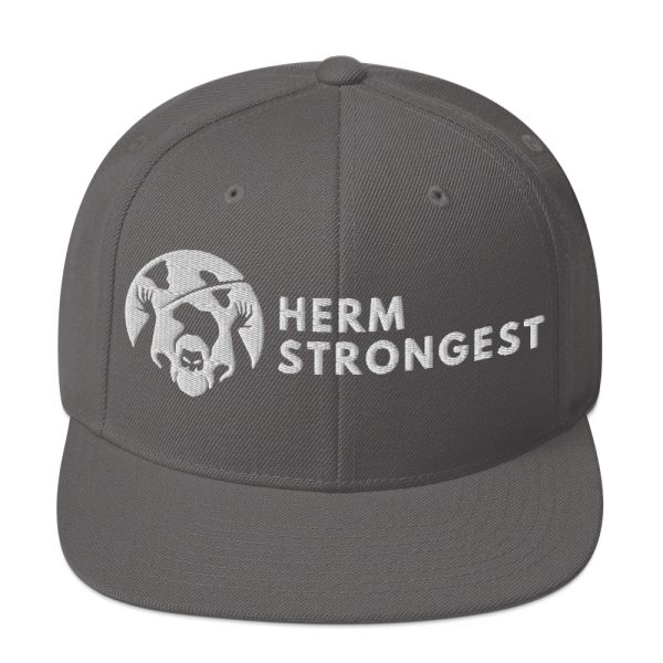 Herm Strongest Embroidered Logo Snapback Hat - Image 25