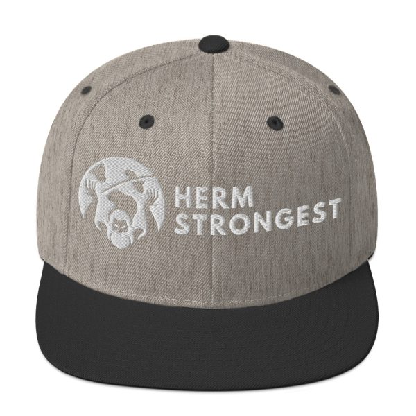 Herm Strongest Embroidered Logo Snapback Hat - Image 29