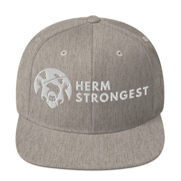 Herm Strongest Embroidered Logo Snapback Hat - Image 31