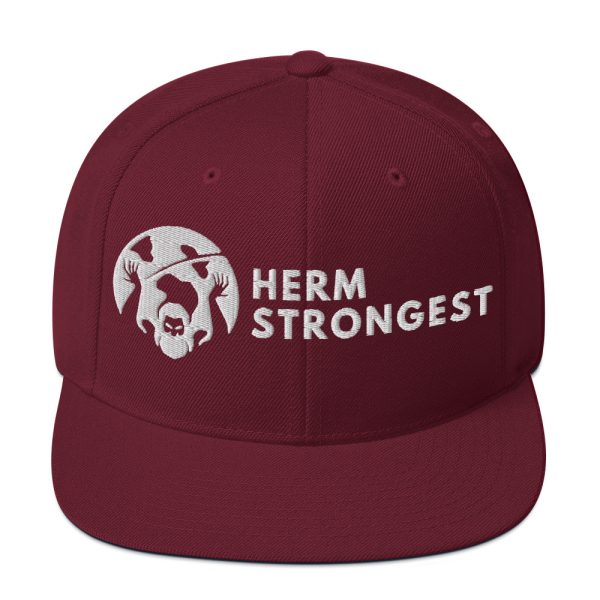 Herm Strongest Embroidered Logo Snapback Hat - Image 13
