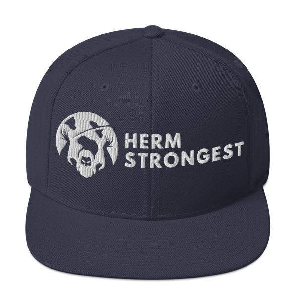 Herm Strongest Embroidered Logo Snapback Hat - Image 17