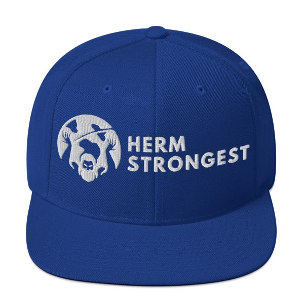 Herm Strongest Embroidered Logo Snapback Hat - Image 15