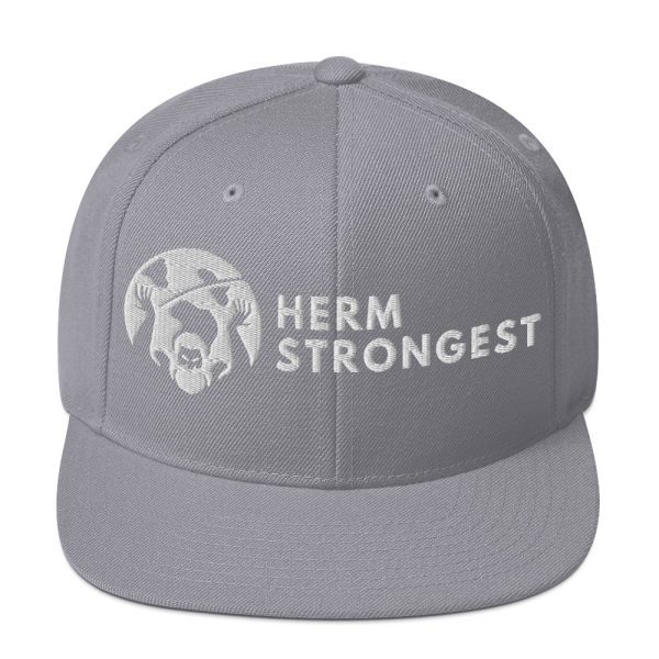 Herm Strongest Embroidered Logo Snapback Hat - Image 27