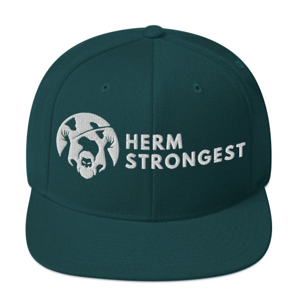 Herm Strongest Embroidered Logo Snapback Hat - Image 19